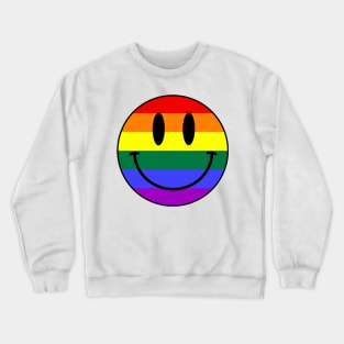 Rainbow smiley face Crewneck Sweatshirt
